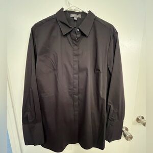 The Limited Women’s Black Button Down long sleeve dress shirt, size large, new!